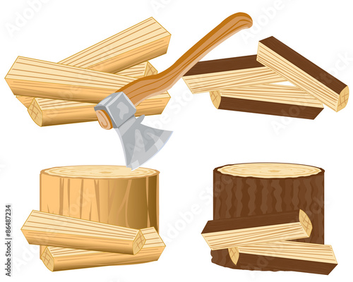 Axe and firewood