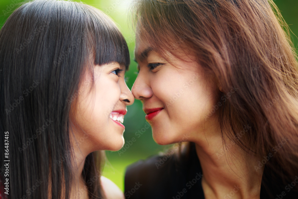 Happy mother and child girl Happy mother and child girl