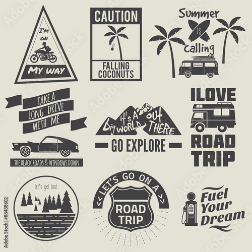 road trip quote collection black and white