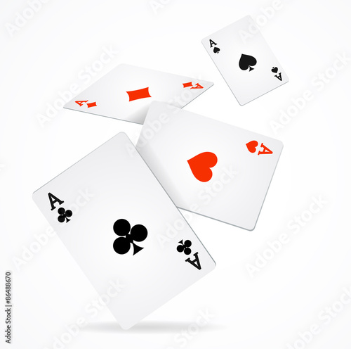 Vector Playing Poker Cards Poster