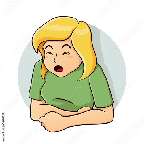 Girl Having a Stomach Problem