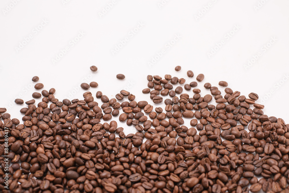 stripe of coffee beans isolated stripe of coffee beans isolated