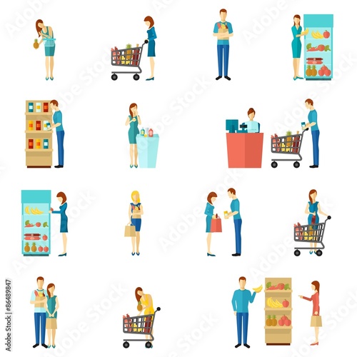 Buyers Flat Icon Set