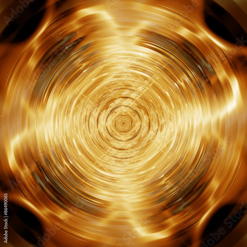 Abstract golden disk for poster and music background