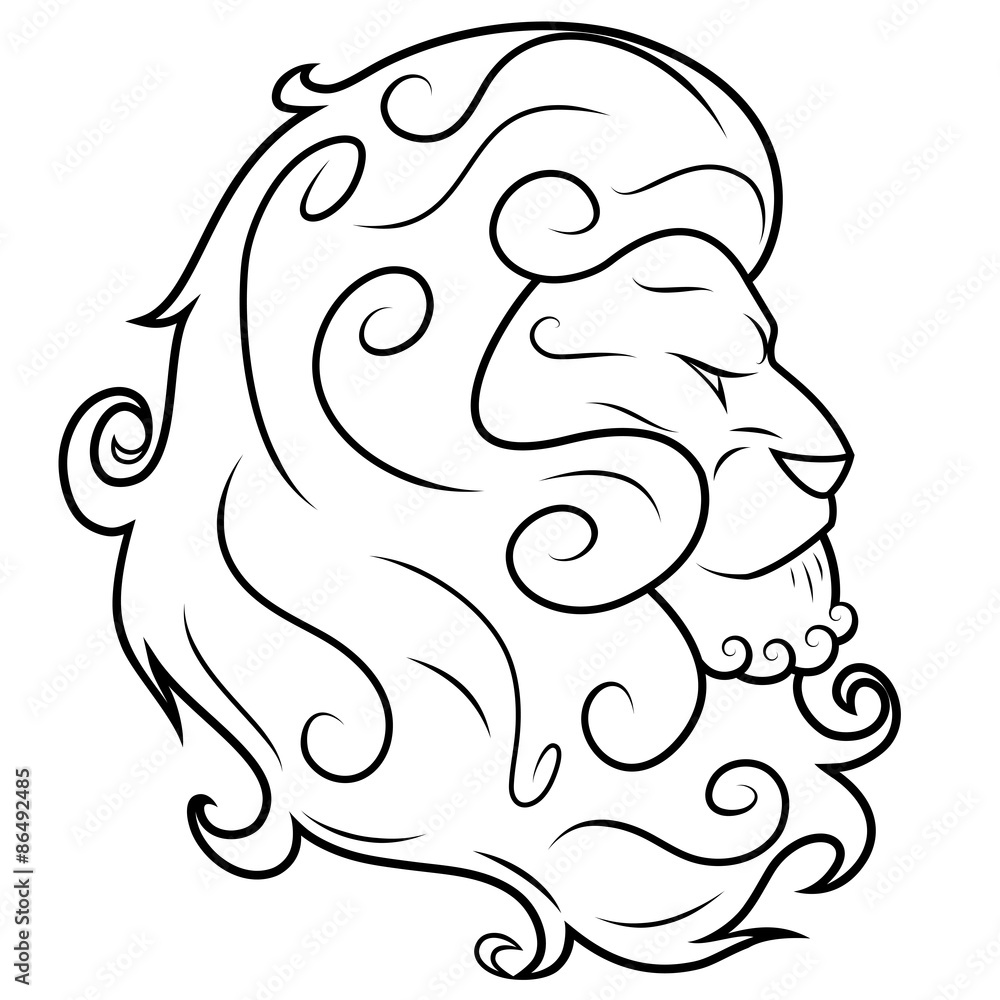 Lion head vector illustration 3 Lion head vector illustration 3