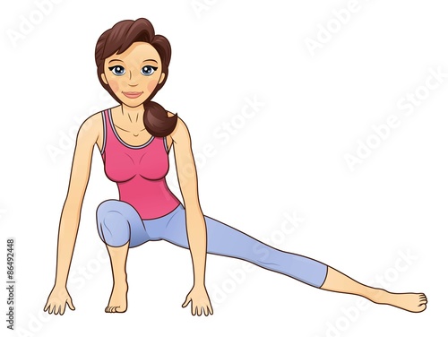 Fitness woman is doing exercise 8