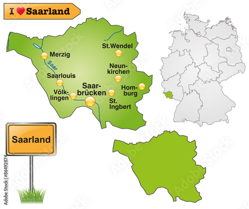 Karte von Saarland