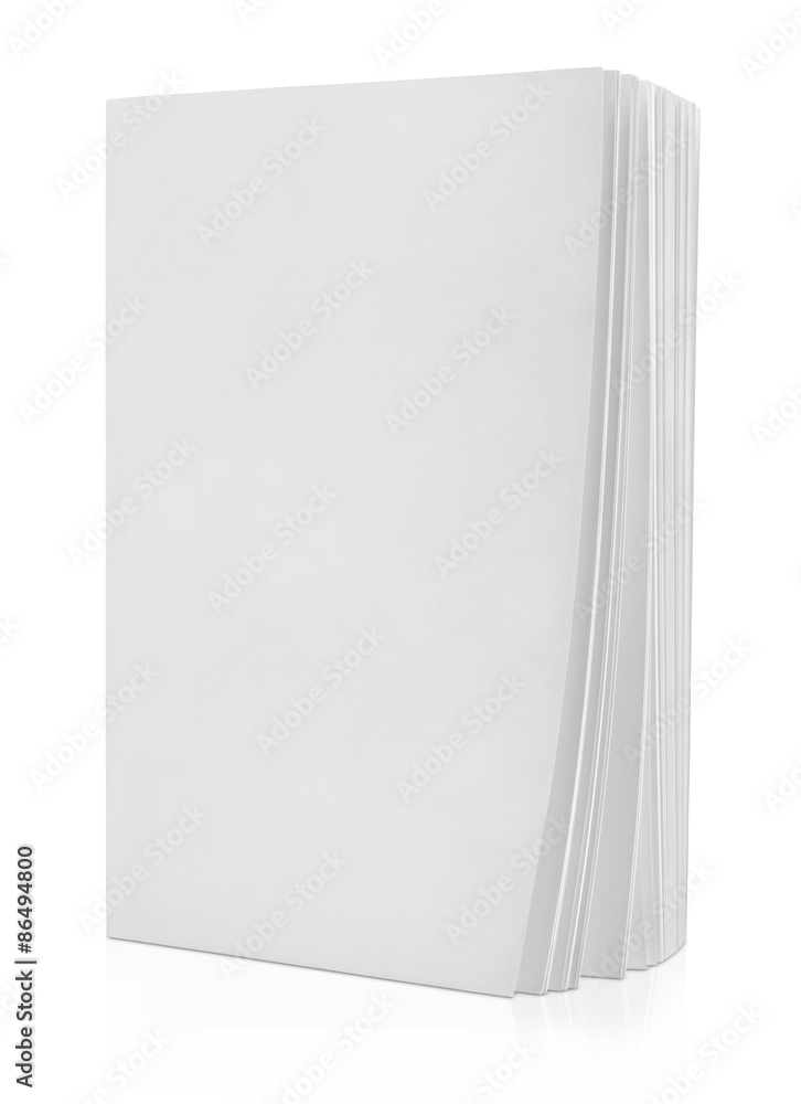Blank white book isolated on white background Blank white book isolated on white background