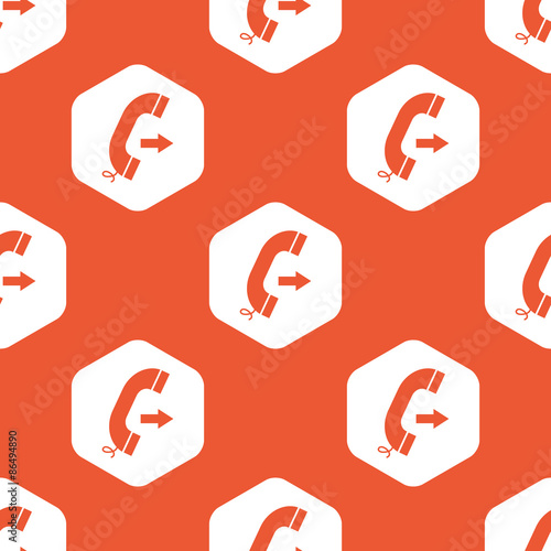 Orange hexagon outgoing call pattern