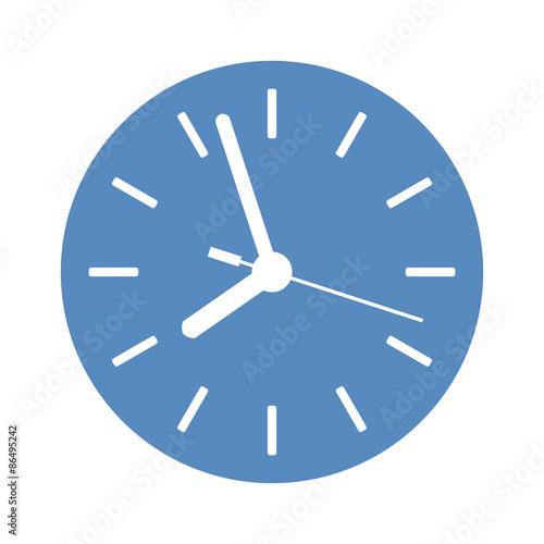 Clock icon in blue circle