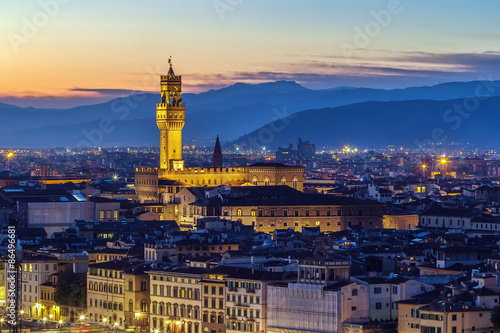view of Palazzo Vecchio, Florence, Italy © borisb17