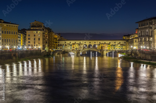 Ponte Vecchio in evening, Florence, Italy