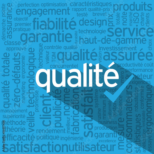 Nuage de Tags Vecteur QUALITÉ avec coche