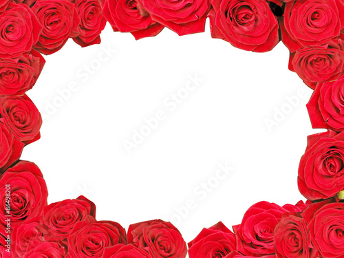 Fototapeta Naklejka Na Ścianę i Meble -  Red roses frame