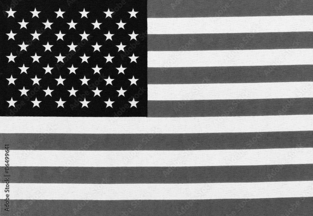 Black And White Image Of The Stars And Stripes Flag Of The United States Of America Background