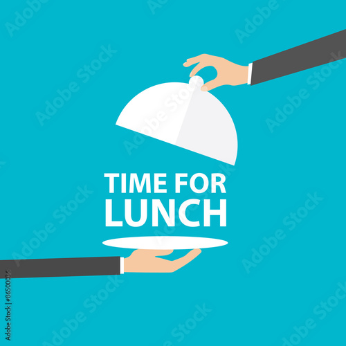 Time for lunch, vector photo
