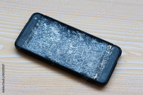 Cracked mobile phone