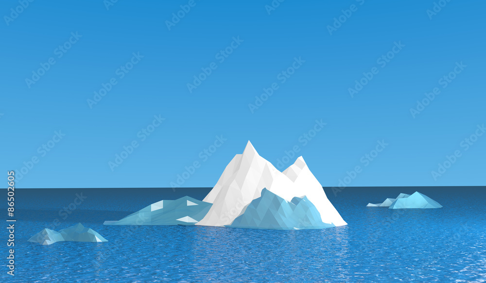 ice mountian with ocean