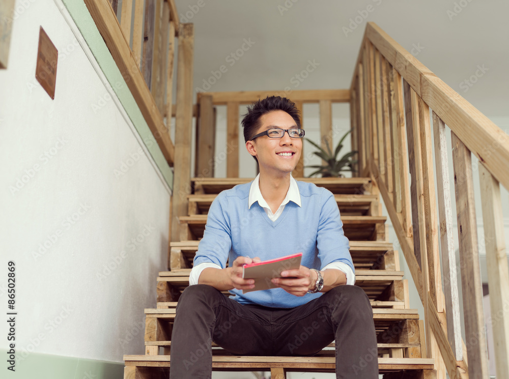 Fototapeta premium Portrait of young businessman in casual