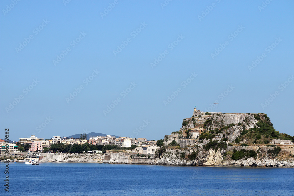 old fortress and Corfu town Greece
