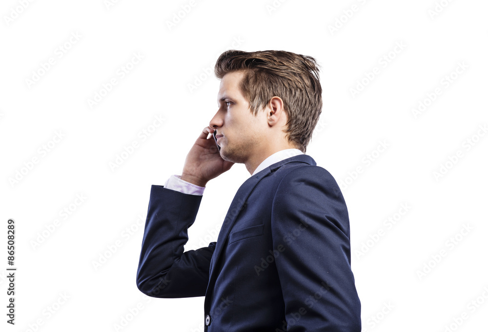 Hipster businessman with smart phone Hipster businessman with smart phone