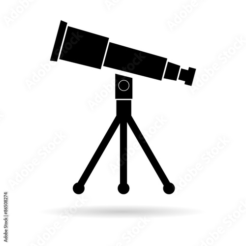 Telescope black Icon