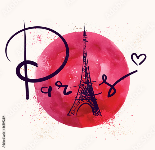 Paris and red circle