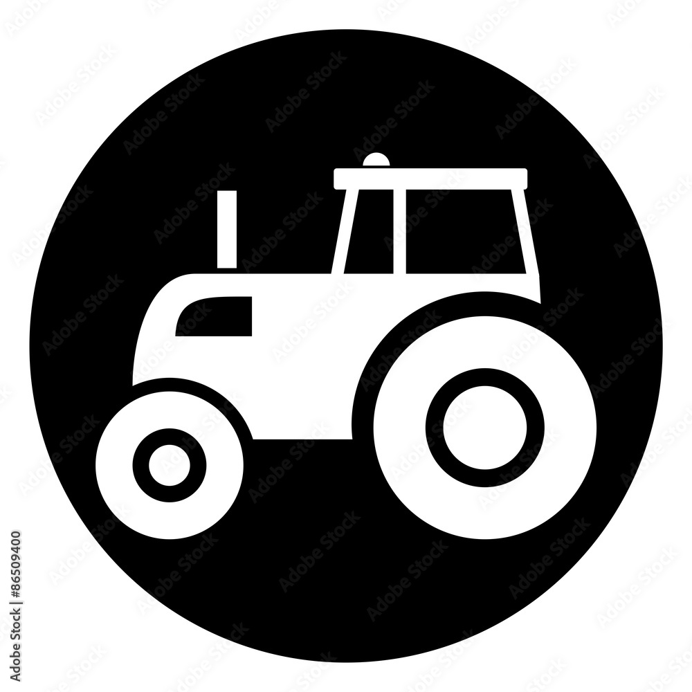 Tractor circle icon Tractor circle icon