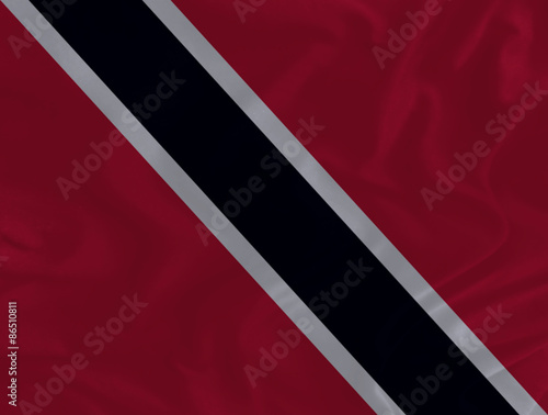 Free Download Trinidad and Tobago flag pattern on the fabric texture ,vintage style - GFXLoad