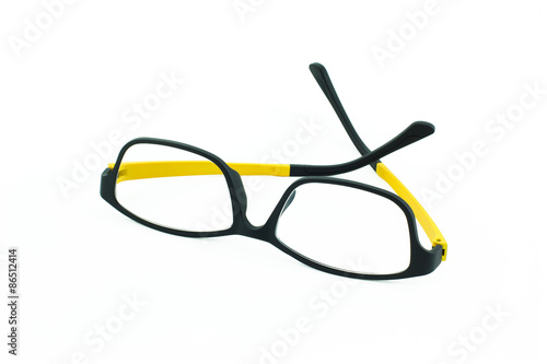 Light weight eyeglasses on white