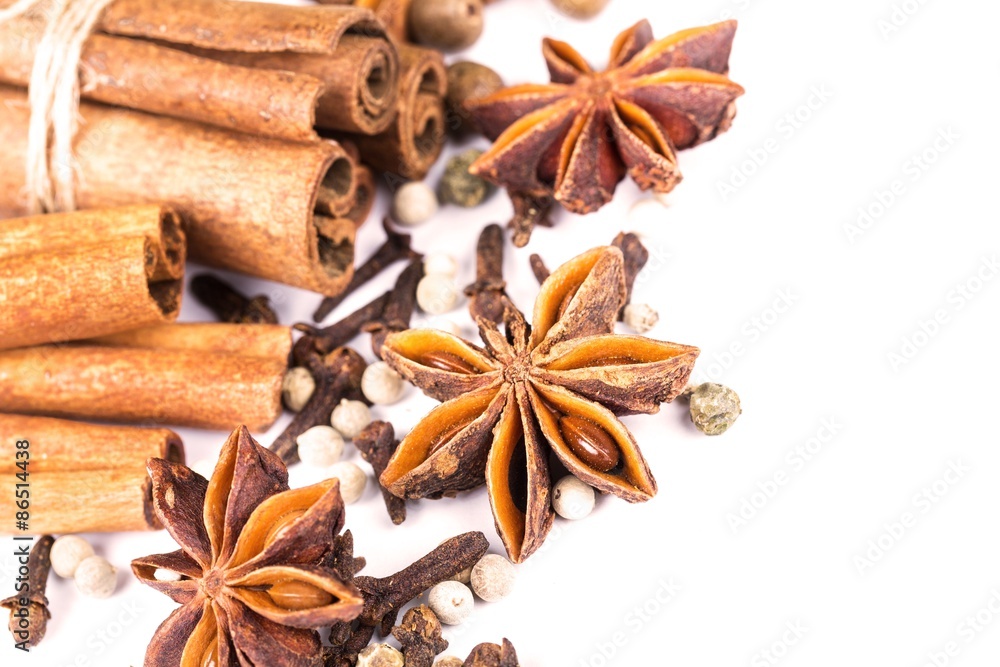 Spices, foods, star. Spices, foods, star.