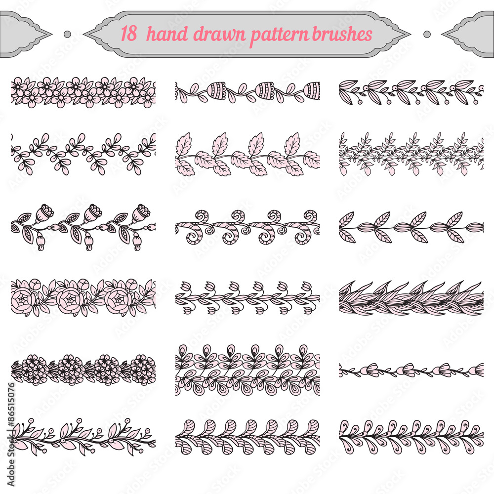 Fototapeta premium Brush flowers