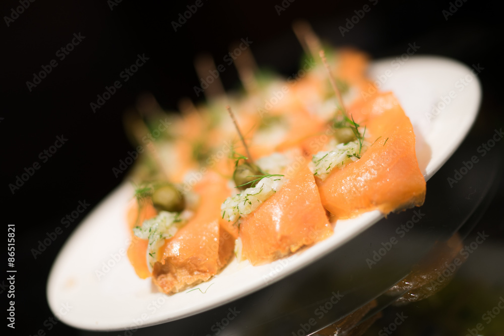 Salmon tapas Barca Salmon tapas Barca