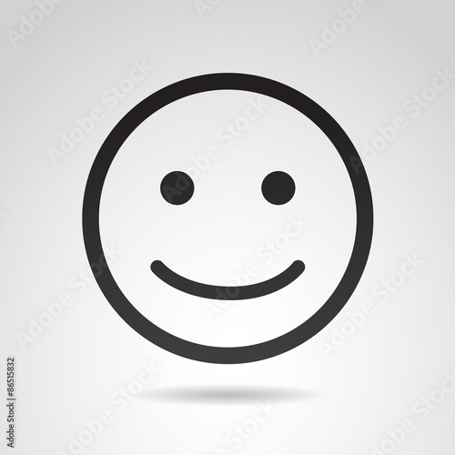 Smiling face. Vector art.