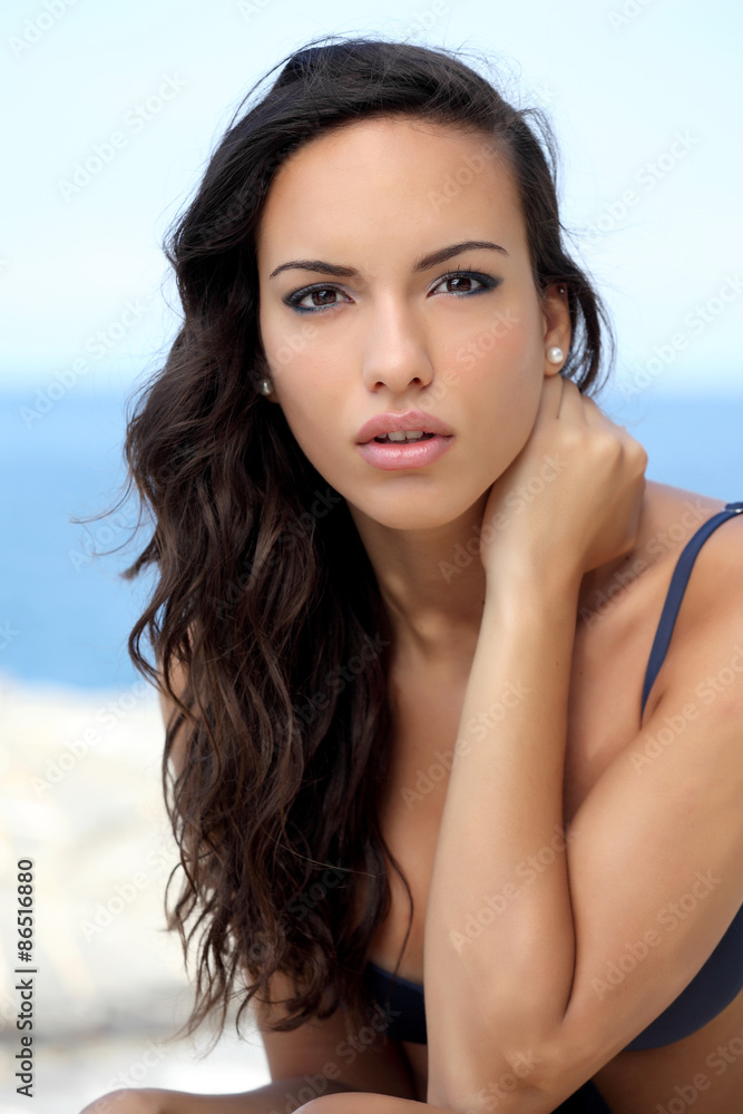 Beautiful Woman On The Beach