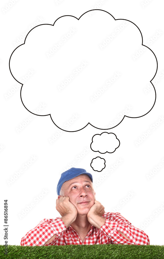 Obraz premium Man is thinking about something