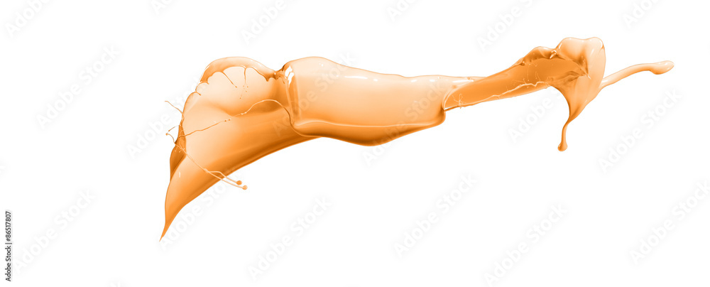 isolated orange splash isolated orange splash