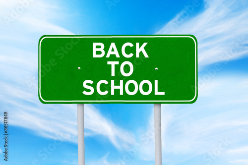 Signpost of back to school