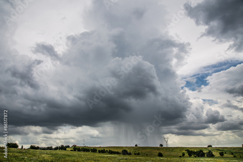 Pretty photogenic storm over an agricultural area