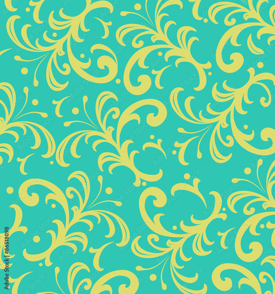 Background of  Floral Spiky Swirls
