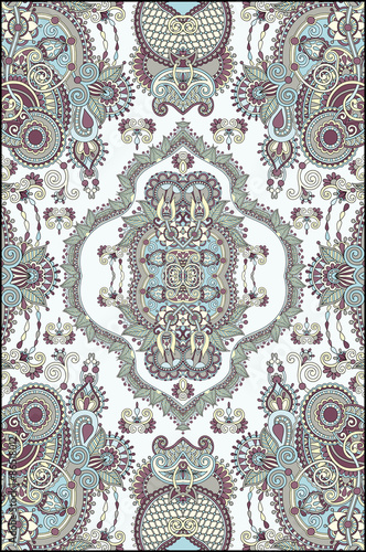 elaborate original floral large area carpet design for print