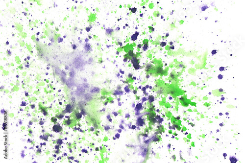 Watercolor green and purple background