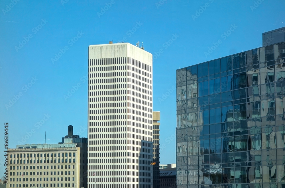 Modern Glass and Concrete Business Office High Rise Facades