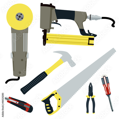 repair and construction tools vector set