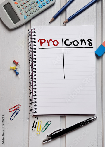 Pro Cons word