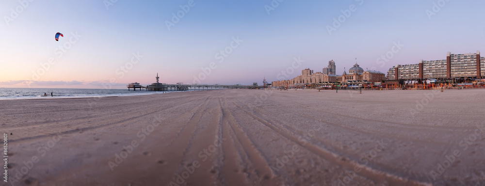 panorama of the Hague beach coast