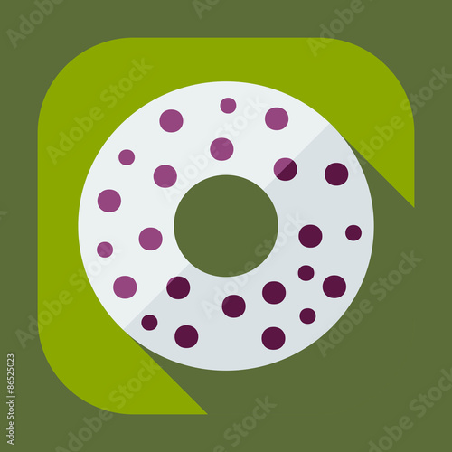 Flat modern design with shadow icons donut