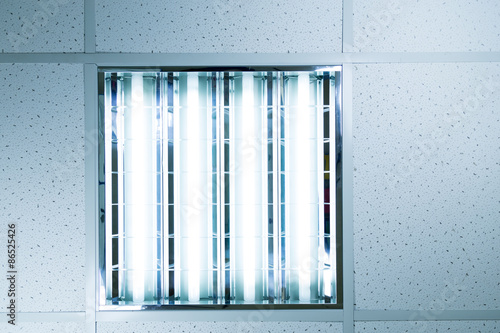 Bank of fluorescent lights 