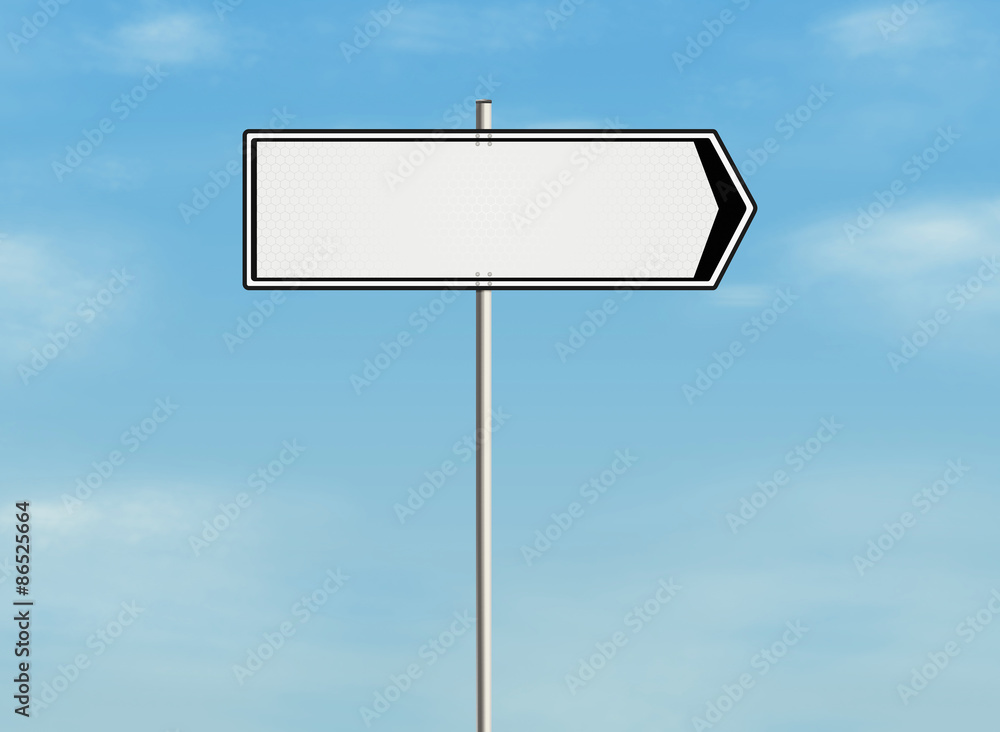 Empty road sign on the sky background. Empty road sign on the sky background.