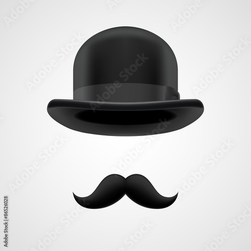 boss gentleman with moustaches and bowler hat